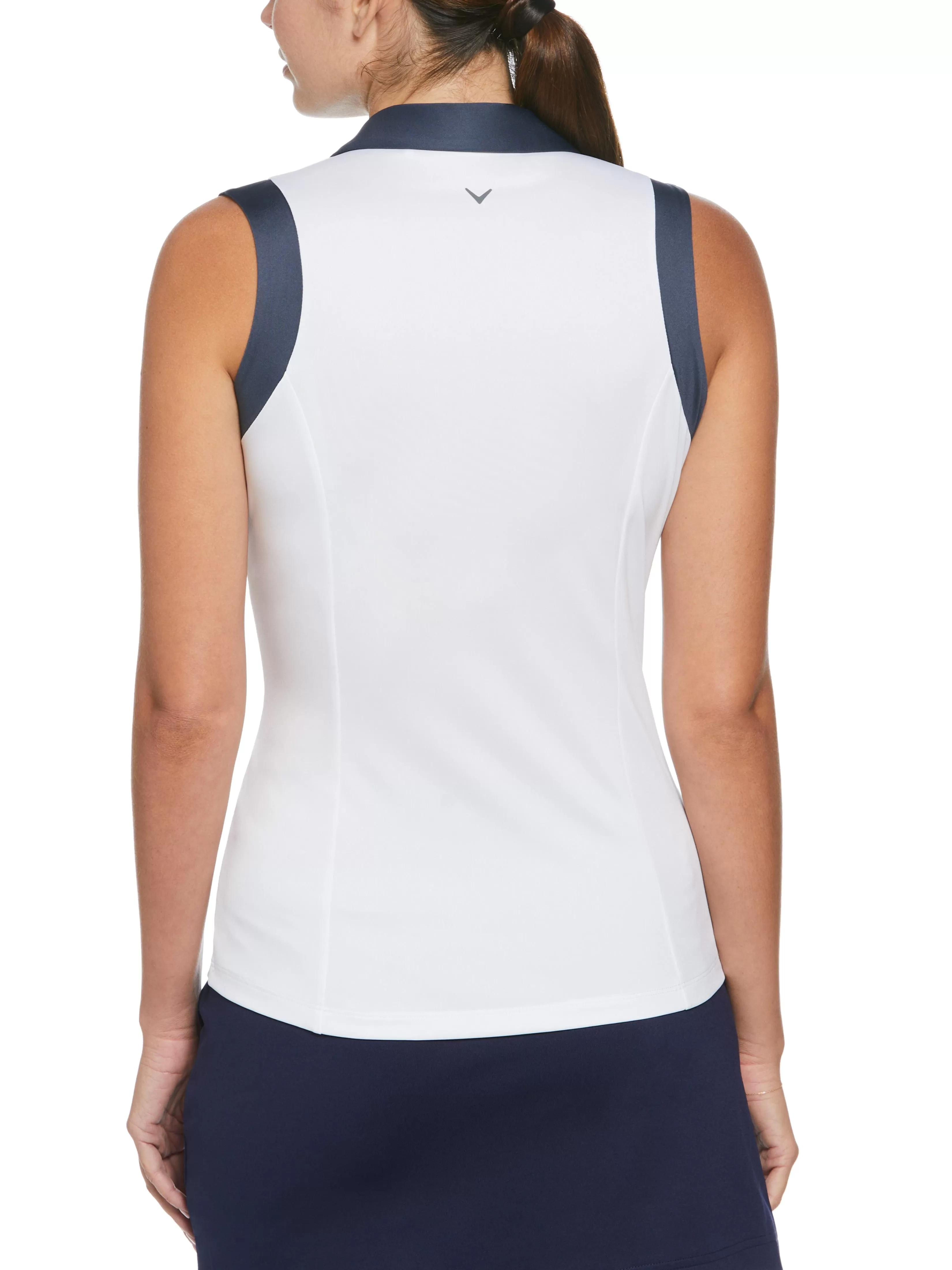 Womens Color Block V-Placket Golf Polo