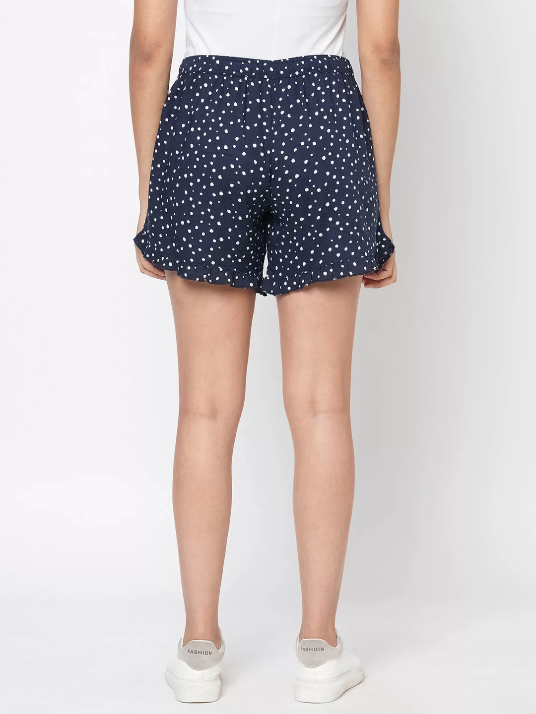 Women's Navy Viscose Regular Fit Boxers