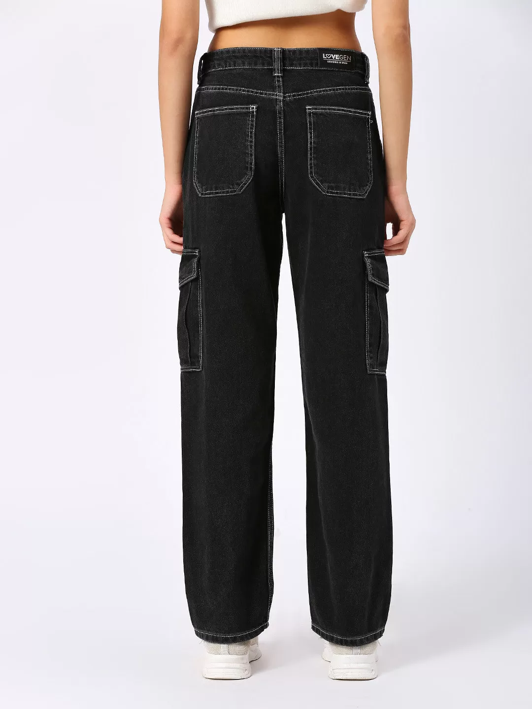 Women's Wide Leg Black Denim