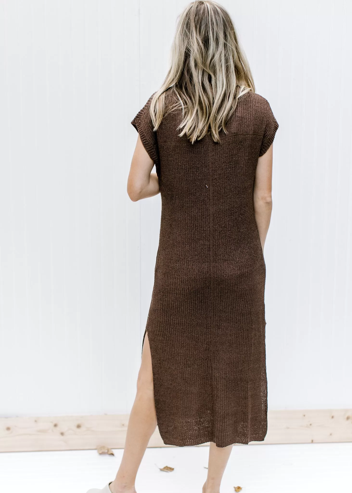 X Brown Layer Me Sweater Dress