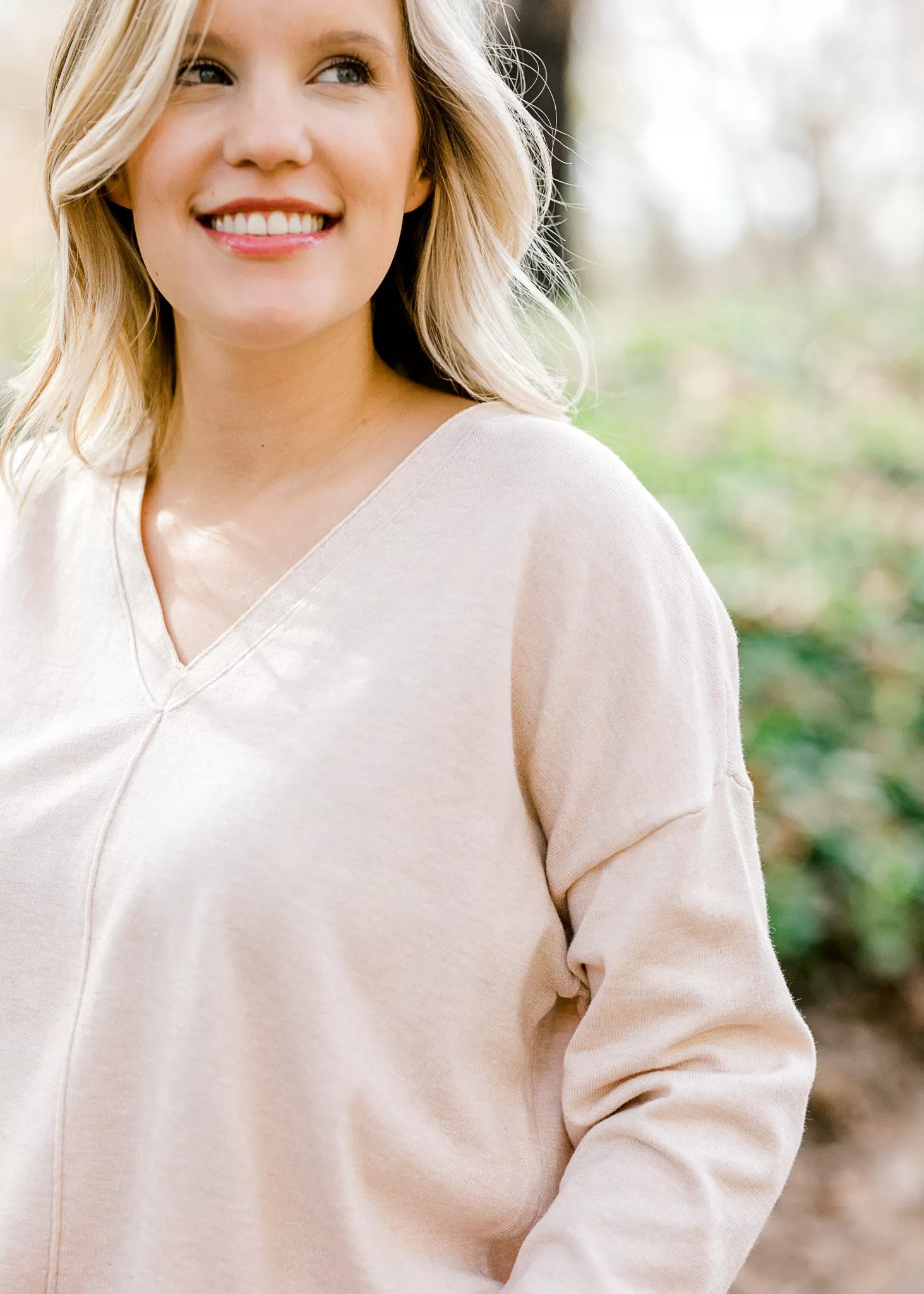 X Cream of the Crop V-Neck Sweater