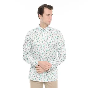 Xact Men's Hummingbird Print Long Sleeved Shirt, Regular Fit