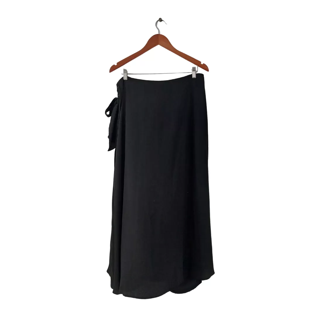 ZARA Black Side-tie Long Skirt Pants | Brand New |